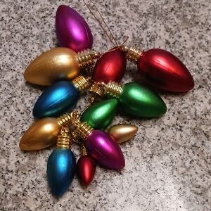 Colorful Christmas Light Bulb Ornament